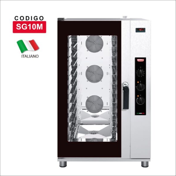 Horno Convector Eléctrico Trifásico, Capacidad Bandejas 10 GN1/1 – 10 B: 600×400 Mm. MAIGAS