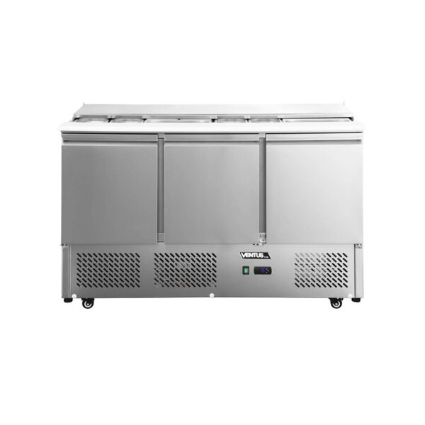 Mesón saladette 3 ptas, cubierta acero inox, VMRSL385 BENEFIT. VENTUS